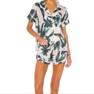 Plush Silk Tropical PJ Set size Large